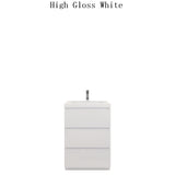Moravia 24" Free Standing Modern Vanity With 3 Drawers and White Acrylic Sink - MEBO Building Materials