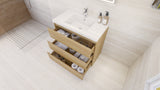 Moravia 36" Free Standing Modern Vanity With 3 Drawers and White Acrylic Sink - MEBO Building Materials