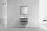 Moravia 24" Wall Mounted Modern Vanity With Single White Acrylic Double Sink - MEBO Building Materials