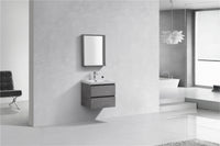 Moravia 24" Wall Mounted Modern Vanity With Single White Acrylic Double Sink - MEBO Building Materials