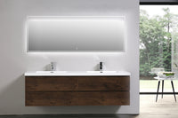 Moravia 72" Wall Mounted Modern Vanity With 4 Drawers and White Acrylic Double Sink - MEBO Building Materials