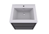 MOM 30" Wall Mounted Vanity with 2 Drawers and Acrylic Sink - Grey Oak - MEBO Building Materials