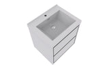 MOM 30" Wall Mounted Vanity with 2 Drawers and Acrylic Sink - Gloss White - MEBO Building Materials