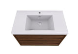 MOM 36" Wall Mounted Vanity with 2 Drawers and Acrylic Sink - Rosewood - MEBO Building Materials