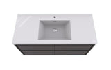 MOM 48" Wall Mounted Vanity with 4 Drawers and Acrylic Single Sink - Grey Oak - MEBO Building Materials