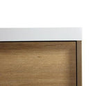SLIM 30" White Oak Wall Mounted Vanity Reinforced Acrylic Sink - MEBO Building Materials