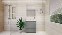 Moravia 30" Free Standing Modern Vanity With 3 Drawers and White Acrylic Sink - MEBO Building Materials