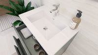 Moravia 30" Free Standing Modern Vanity With 3 Drawers and White Acrylic Sink - MEBO Building Materials